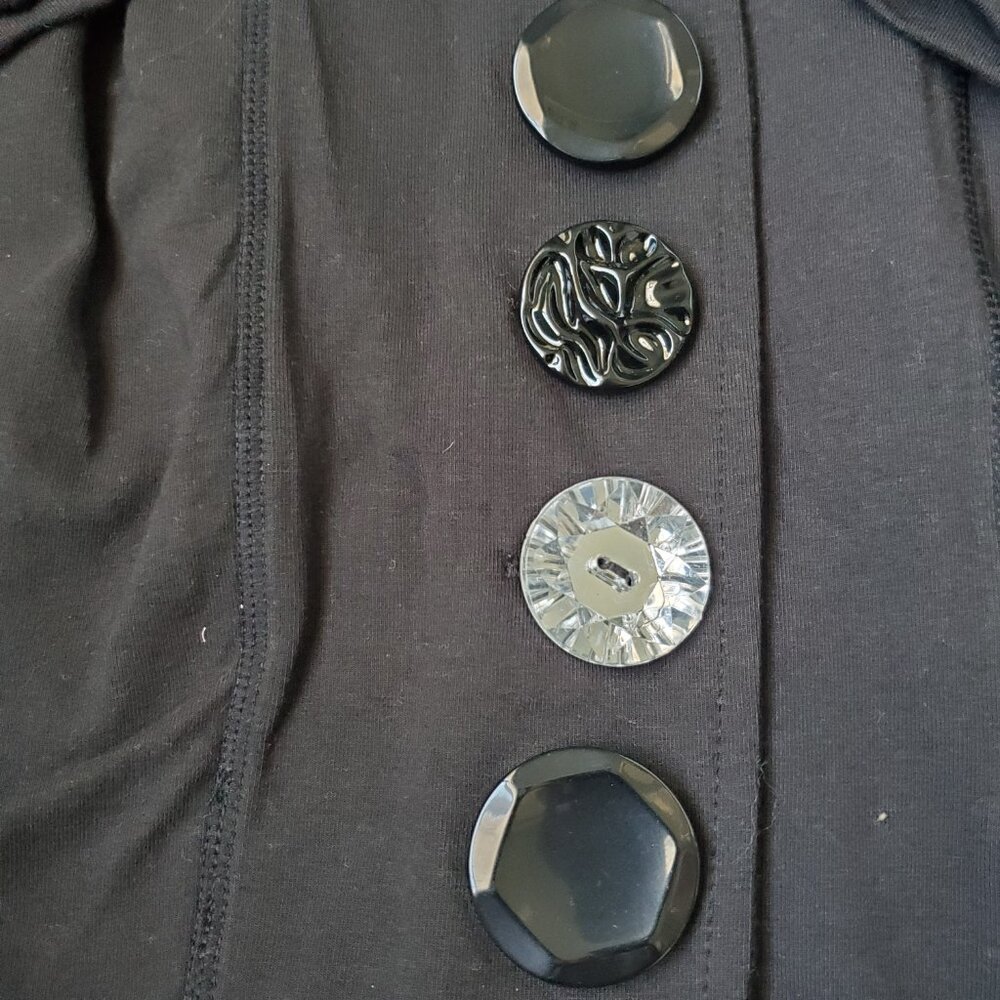 NWT Neon Buddha Black Blazer/Jacket with Pockets and Statement Buttons in Size S - Picture 9 of 13